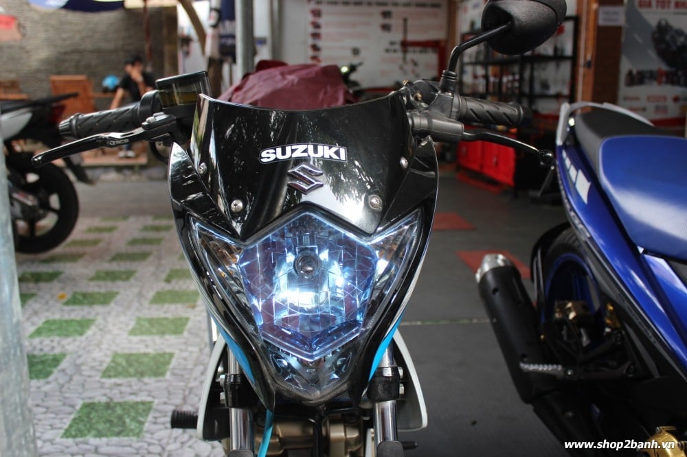 Chóa đèn xanh limited satria fu150 raider 150 2013 indo new 100 - 1