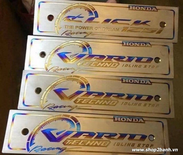 Bảng tên xe titan loại dày cao cấp cho vario click satria sonic - 1