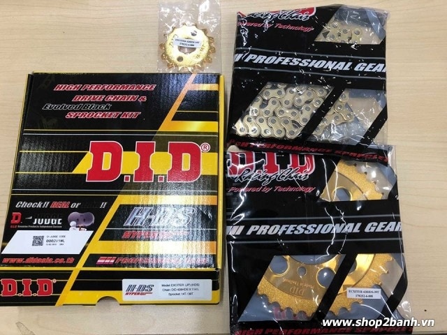 Nhông sên dĩa did vàng cho exciter 135 - 1