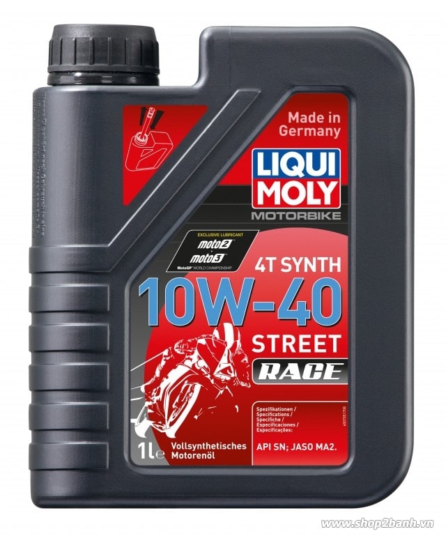 Nhớt liqui moly 4t synth 10w40 street race - 1