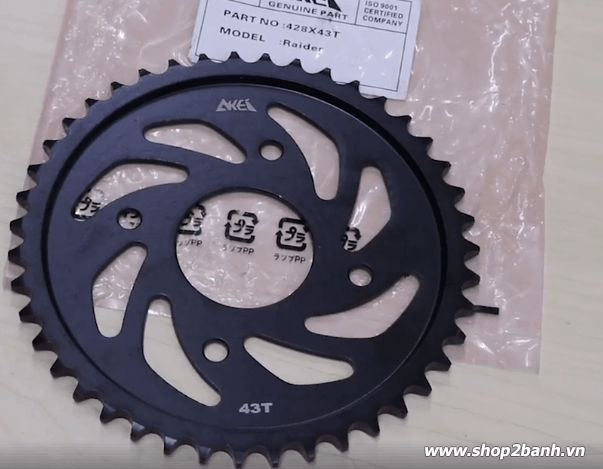 Dĩa tải akei 43t chính hãng cho raider xăng cơ - 2