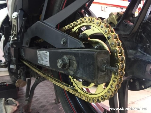Nhông sên dĩa did vàng cho exciter 150 fz150i - 3