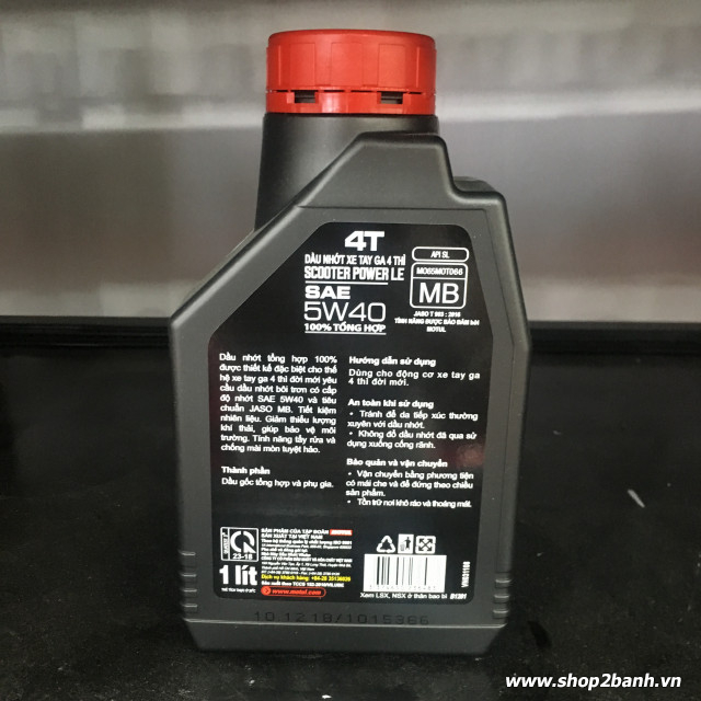 Motul scooter power le 5w40 1l - 2