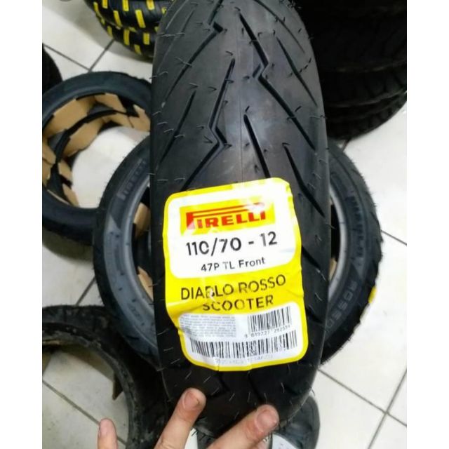 Vỏ pirelli 11070-12 diablo rosso scooter - 1