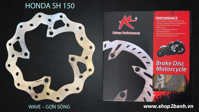 Đĩa thắng k-driven gợn sóng chính hãng cho sh 125150 - 1