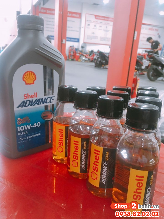 Nhớt chiết lẻ shell advance ultra 10w40 100ml - 1