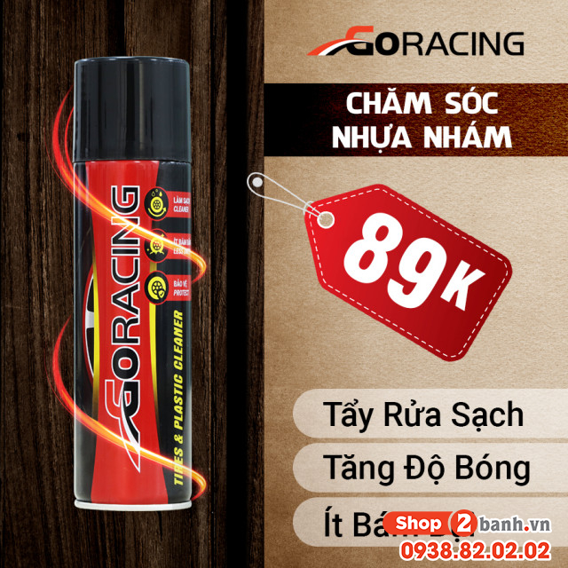 Chai xịt làm sạch dàn nhựa nhám vỏ xe goracing - 2