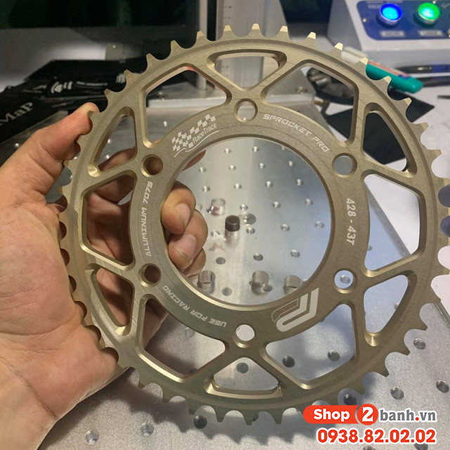 Dĩa nhôm probike 7075 a3 cho exciter 43t - 1