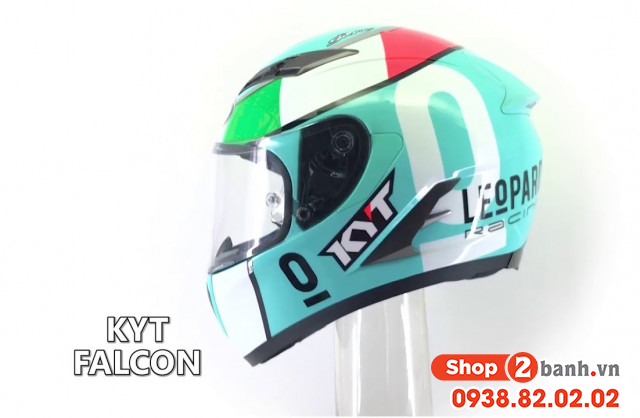 Nón bảo hiểm fullface kyt falcon leopard chính hãng - 2