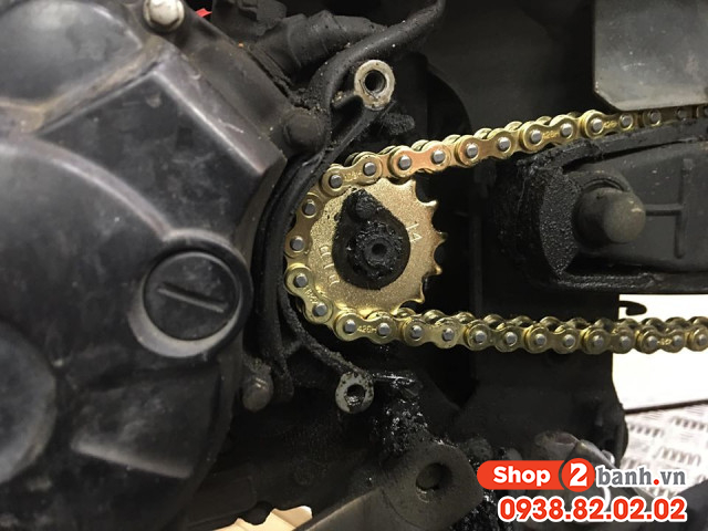 Nhông sên dĩa did vàng cho exciter 150 - 2