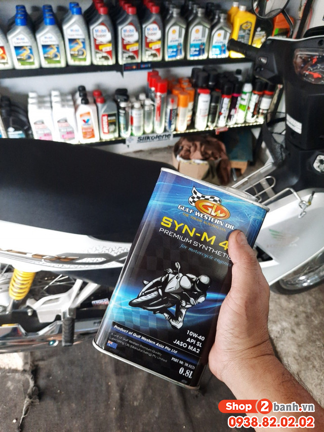 Nhớt gulf western oil syn-m 4t premium 10w40 08l - 1