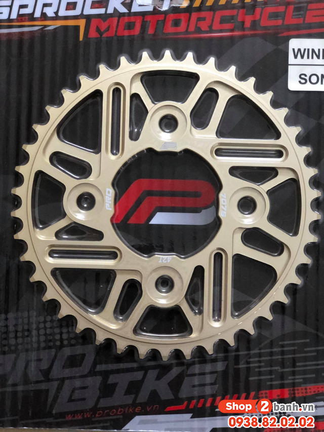 Dĩa nhôm probike 7075 a15 cho honda sonic 42t - 2