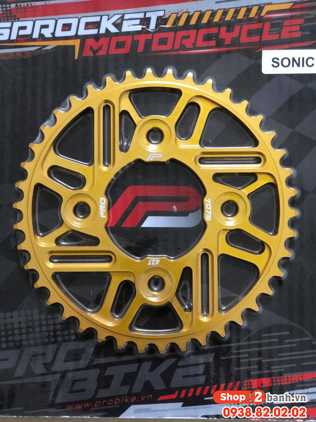Dĩa nhôm probike 7075 a15 cho honda sonic 42t - 1