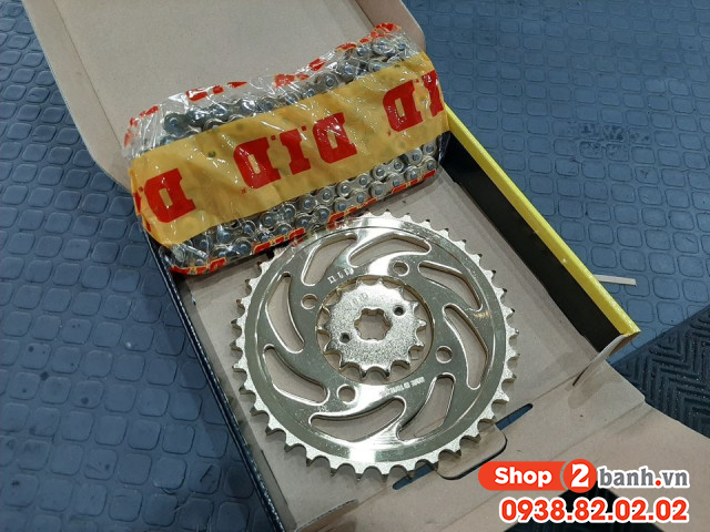 Nhông sên dĩa did vàng cho exciter 135 - 2