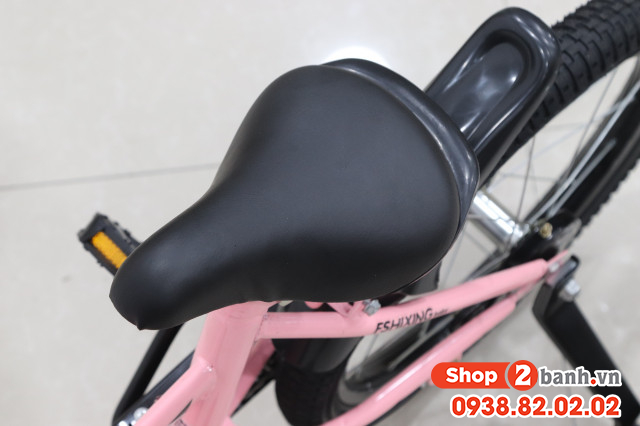 Xe đạp trẻ em 18 inch baby gâp đươc - màu hông - 6