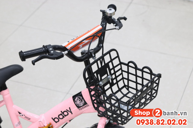 Xe đạp trẻ em 18 inch baby gâp đươc - màu trắng - 6