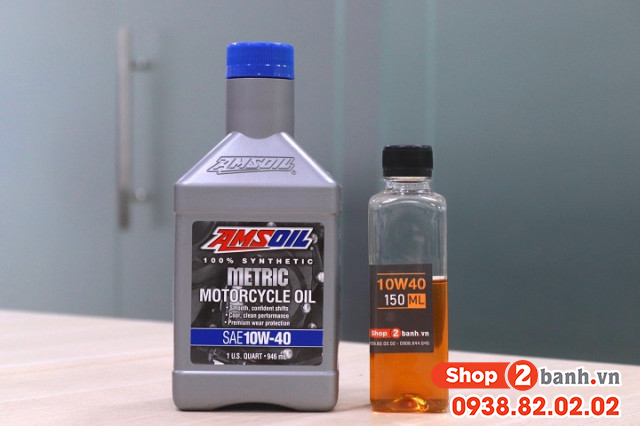 Nhớt chiết lẻ amsoil 10w40 synthetic metric 150ml - 1