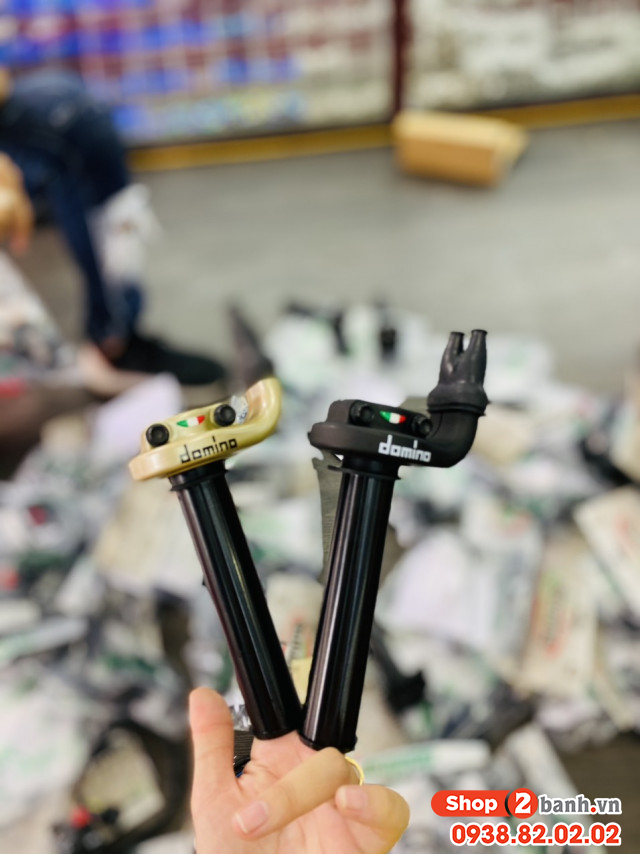 Cùm tăng tốc domino 2 dây ga trên màu đen chính hãng - 2