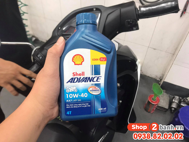 Shell advance 4t ax7 10w40 synthetic based 08l - 1