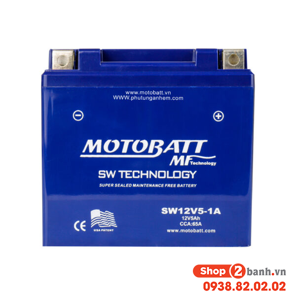 Bình ắc quy khô motobatt sw12v5-1a - 3