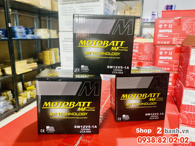 Bình ắc quy khô motobatt sw12v5-1a - 1