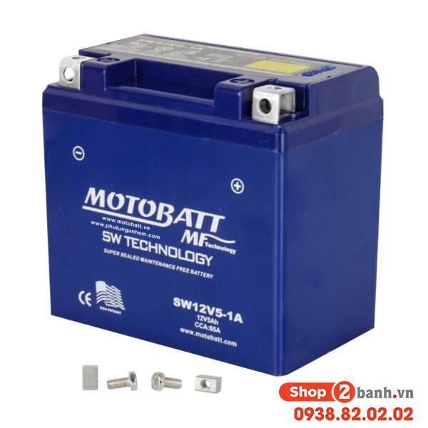 Bình ắc quy khô motobatt sw12v5-1a - 2