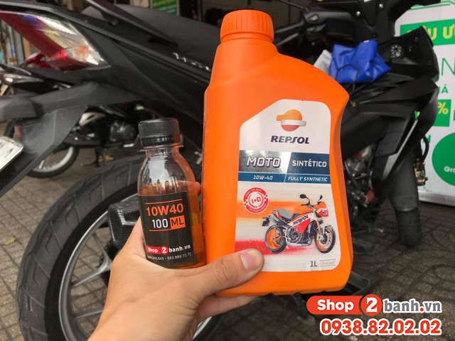 Nhớt chiết lẻ repsol moto sintetico 4t 10w40 100ml - 2