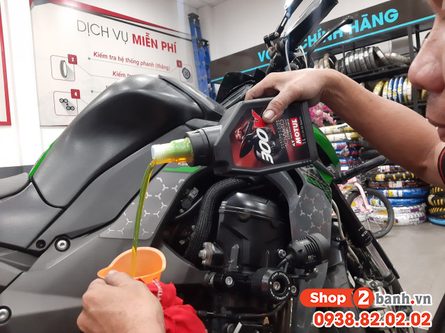 Xe mô tô kawasaki z650 thay nhớt bao nhiêu lít - 4