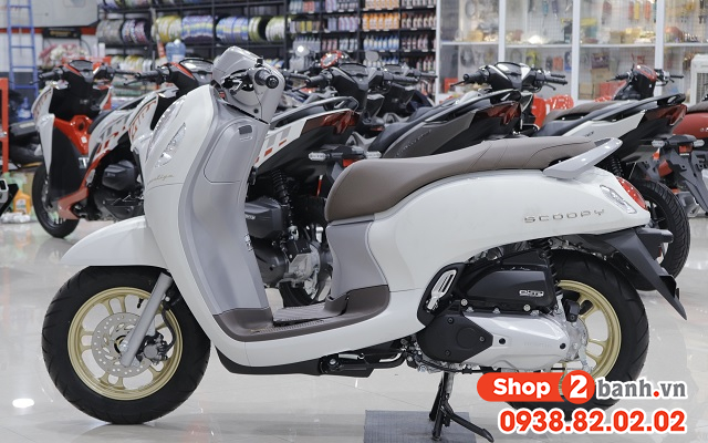 Xe honda scoopy smartkey trắng mâm đông 2022 nhập khẩu indo - 1