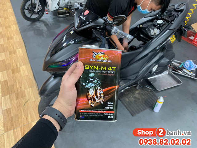Nhớt gulf western oil syn-m 4t premium scooter 10w40 08l - 1