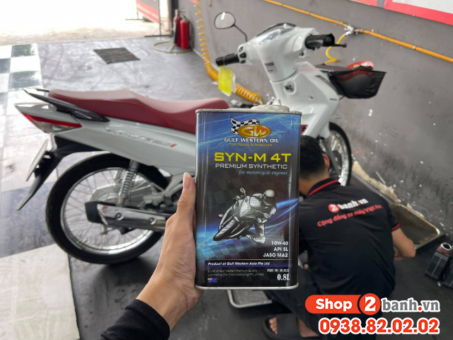 Nhớt gulf western oil syn-m 4t premium 10w40 08l - 1