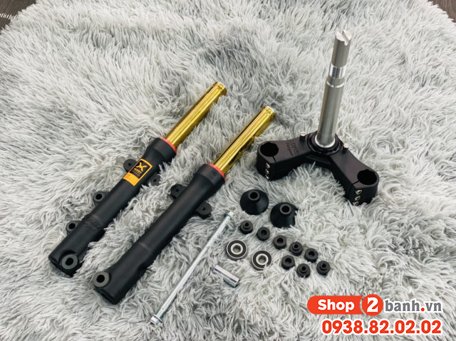 Bộ phuộc trước x1r chính hãng ty vàng cho exciter 150-155 - 1