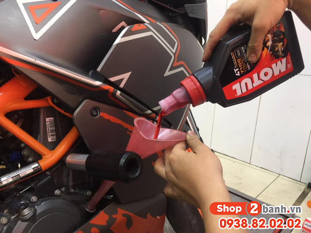Xe mô tô ktm duke 200 thay nhớt bao nhiêu lít - 5