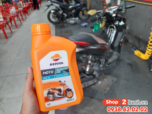 Xe vario 160 thay nhớt repsol moto scooter 10w40 chạy có bốc không - 1