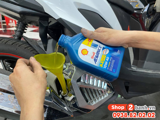 Xe tay ga airblade 160 thay nhớt shell ax7 scooter có phù hợp không - 4