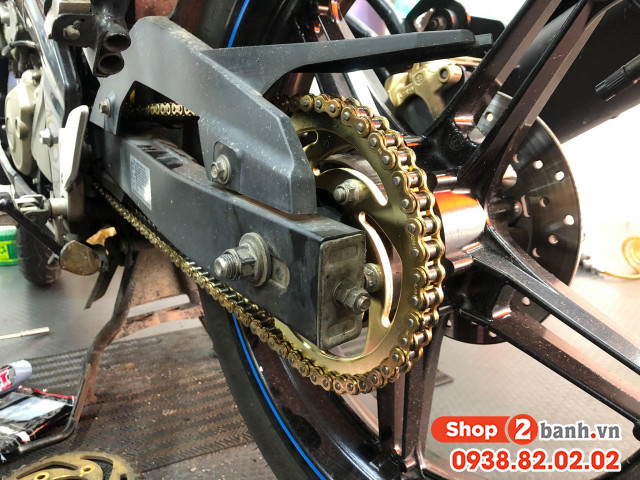 Nhông sên dĩa did vàng cho yamaha fz150i - 2