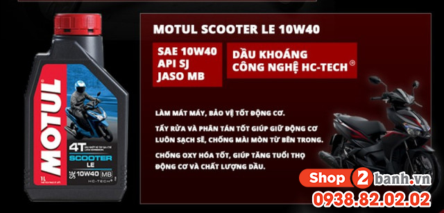 Airblade 160 thay nhớt motul scooter le 10w40 đi bao lâu phải thay lại - 3