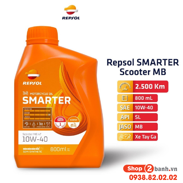 Xe airblade 160 thay nhớt repsol smarter scooter 10w40 chạy có bốc không - 3