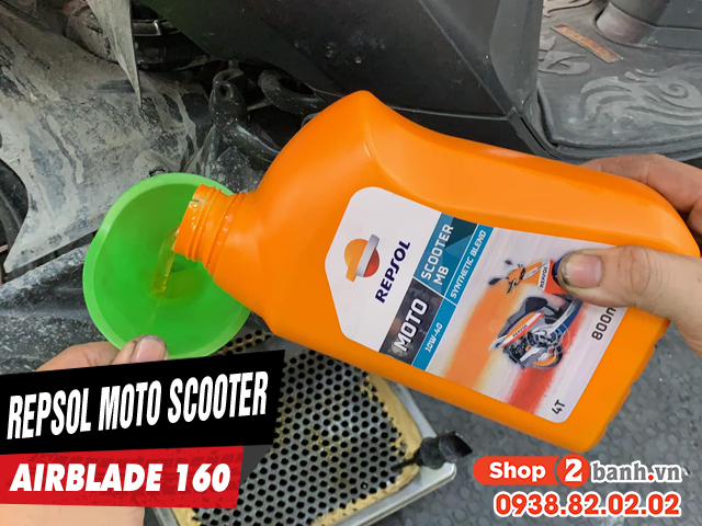 Xe airblade 160 thay nhớt repsol smarter scooter 10w40 chạy có bốc không - 1
