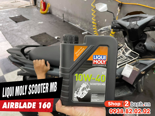 Airblade 160 thay nhớt liqui moly scooter mb 10w40 có tốt không - 1