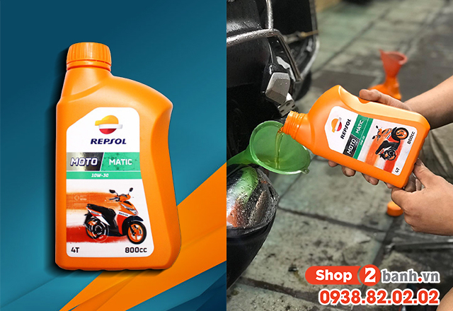 Xe tay ga airblade 160 thay nhớt repsol matic 10w30 có được không - 4