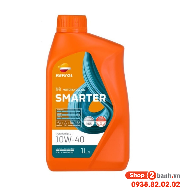 Nhớt repsol smarter synthetic 4t 10w-40 1l - 1