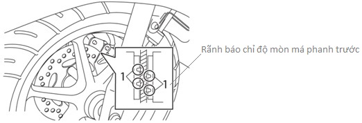 Cách kiểm tra độ mòn của phanh đĩa xe máy - 3