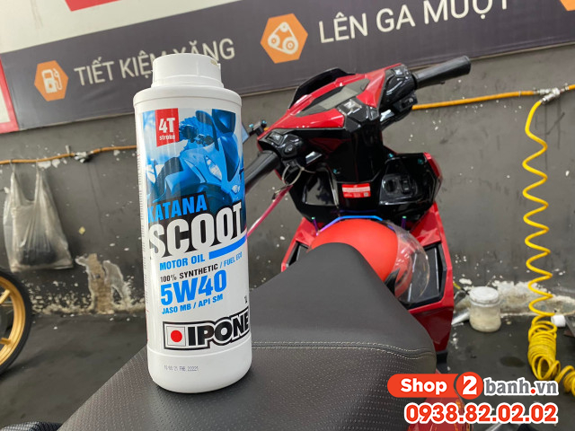 Thay nhớt ipone katana scoot 5w40 cho airblade đi xa có bền máy không - 2