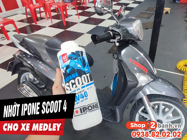 Piaggio medley thay nhớt ipone katana scoot 5w40 chạy máy có êm không - 1