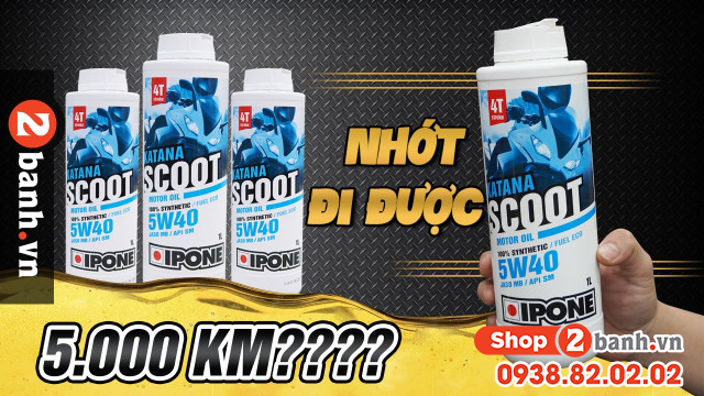 Thay nhớt ipone katana scoot 5w40 cho vario 160 có tốt không - 2