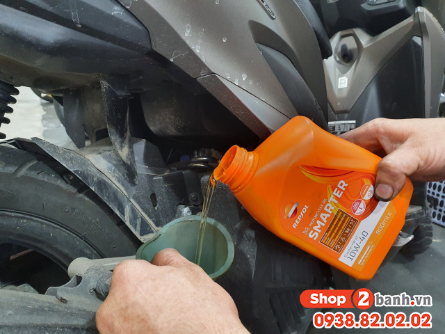 Xe tay ga honda adv 160 chạy roda thì thay nhớt như thế nào là chuẩn - 3