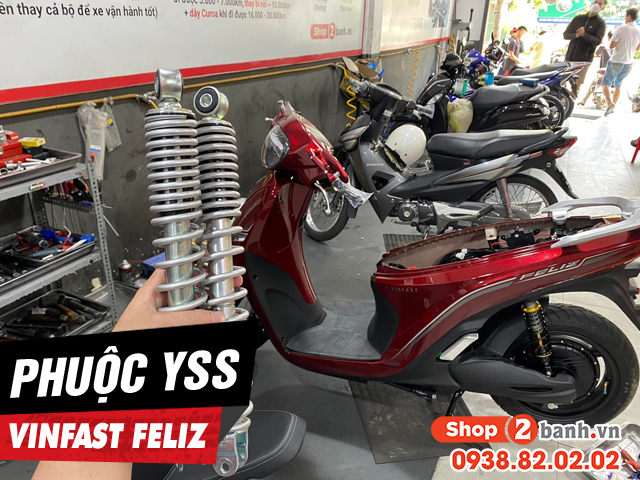 Phuộc yss cho xe điện vinfast feliz s loại nào chạy nhún êm nhất - 1