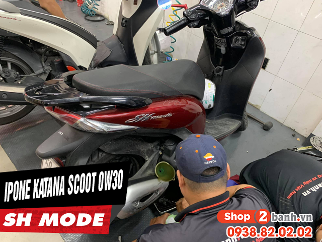 Sh mode thay nhớt ipone katana scoot 0w30 chạy có nhẹ máy không - 1