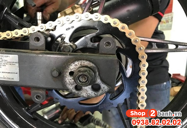 Nhông sên dĩa exciter 155 bị kêu phải xử lí thế nào - 3